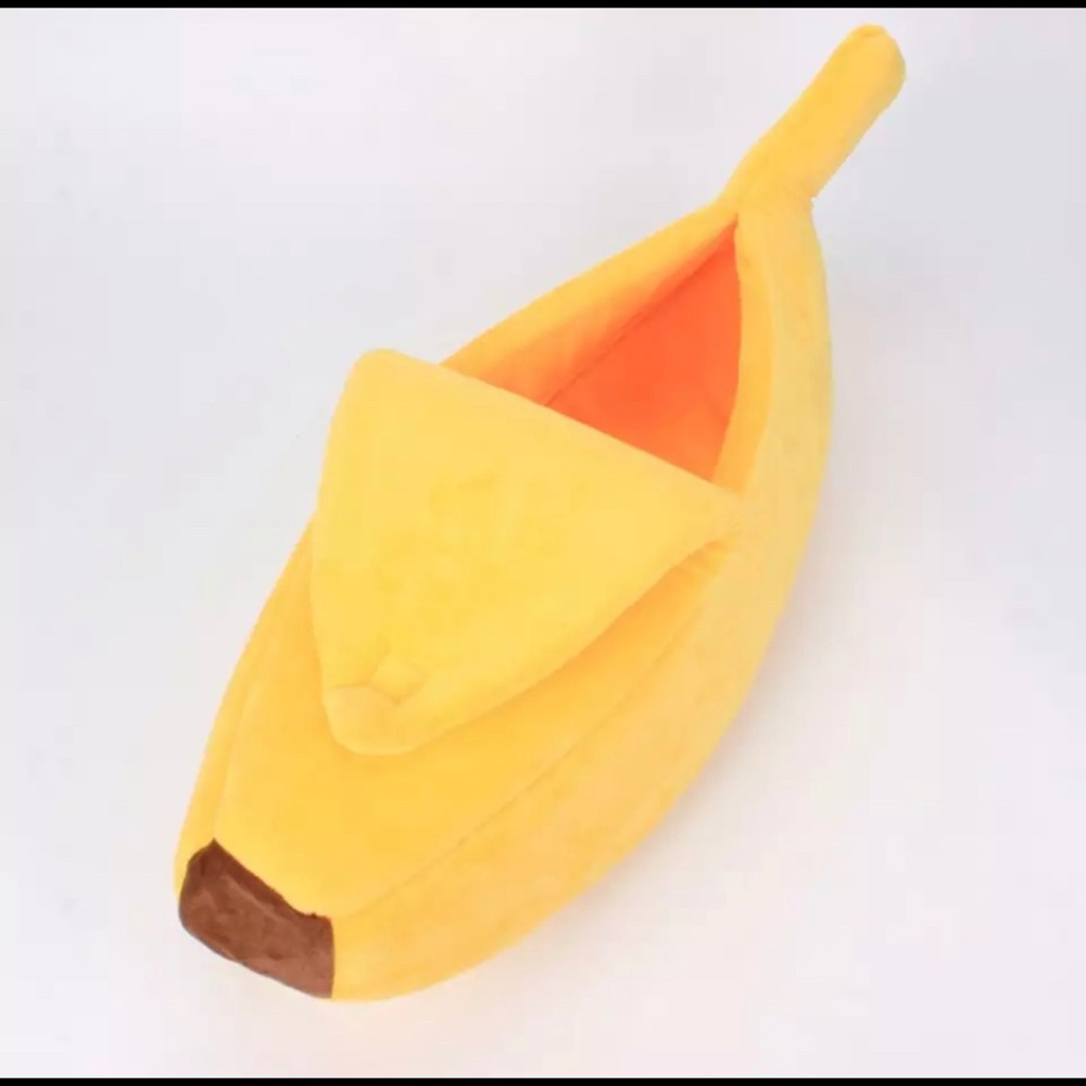 Banana Cat Pet Bed small